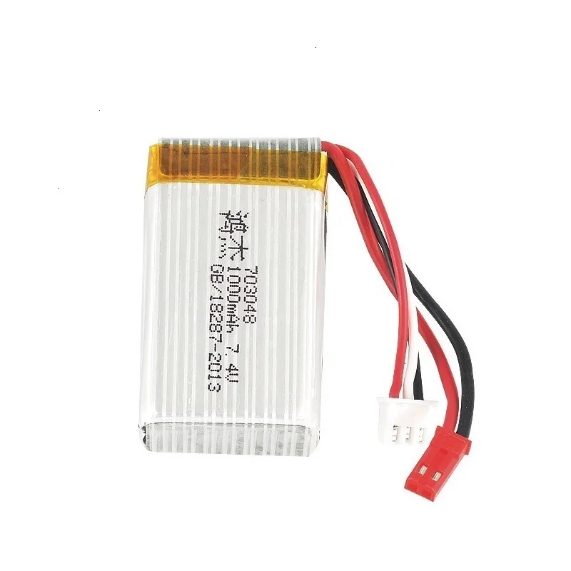7,4 v 1000mah литий-полимерный Батарея для MJXRC X600 U829A U829X X600 F46 X601H JXD391 FT007 игрушки 2S Lipo Батарея 7,4 V 25c 703048 Батарея