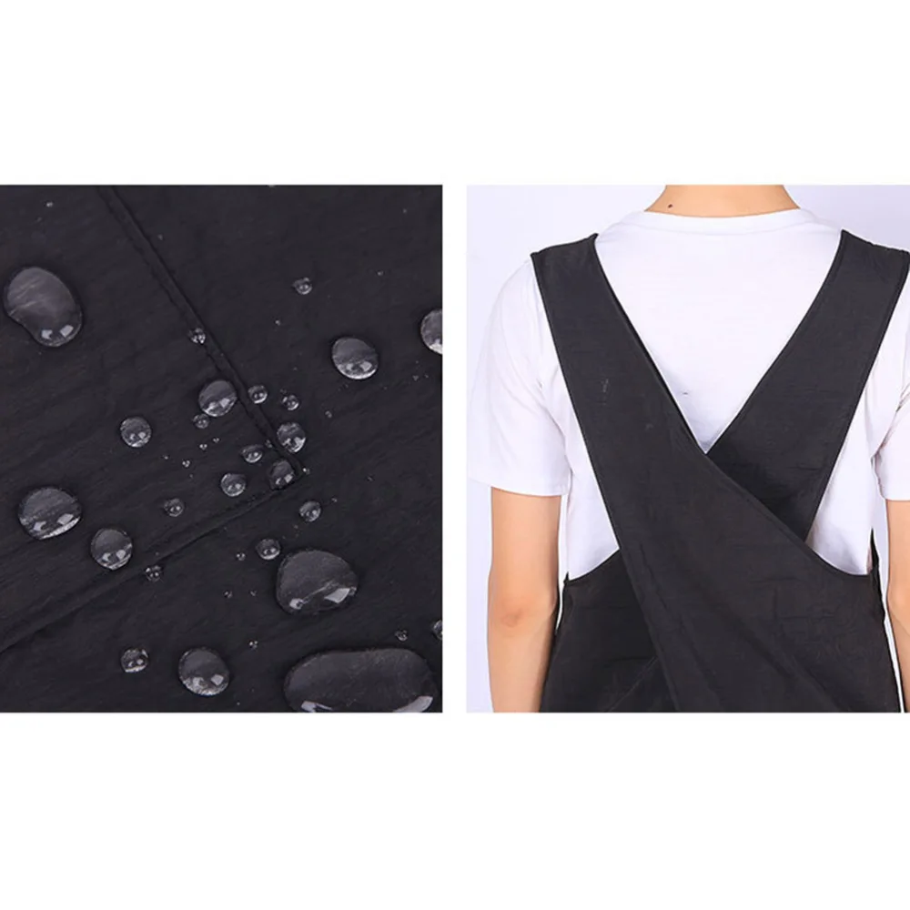 

1pc Barbers Aprons Professional Salon Hair Stylist Apron with Pockets Waterproof Hairdresser Cape (Black)