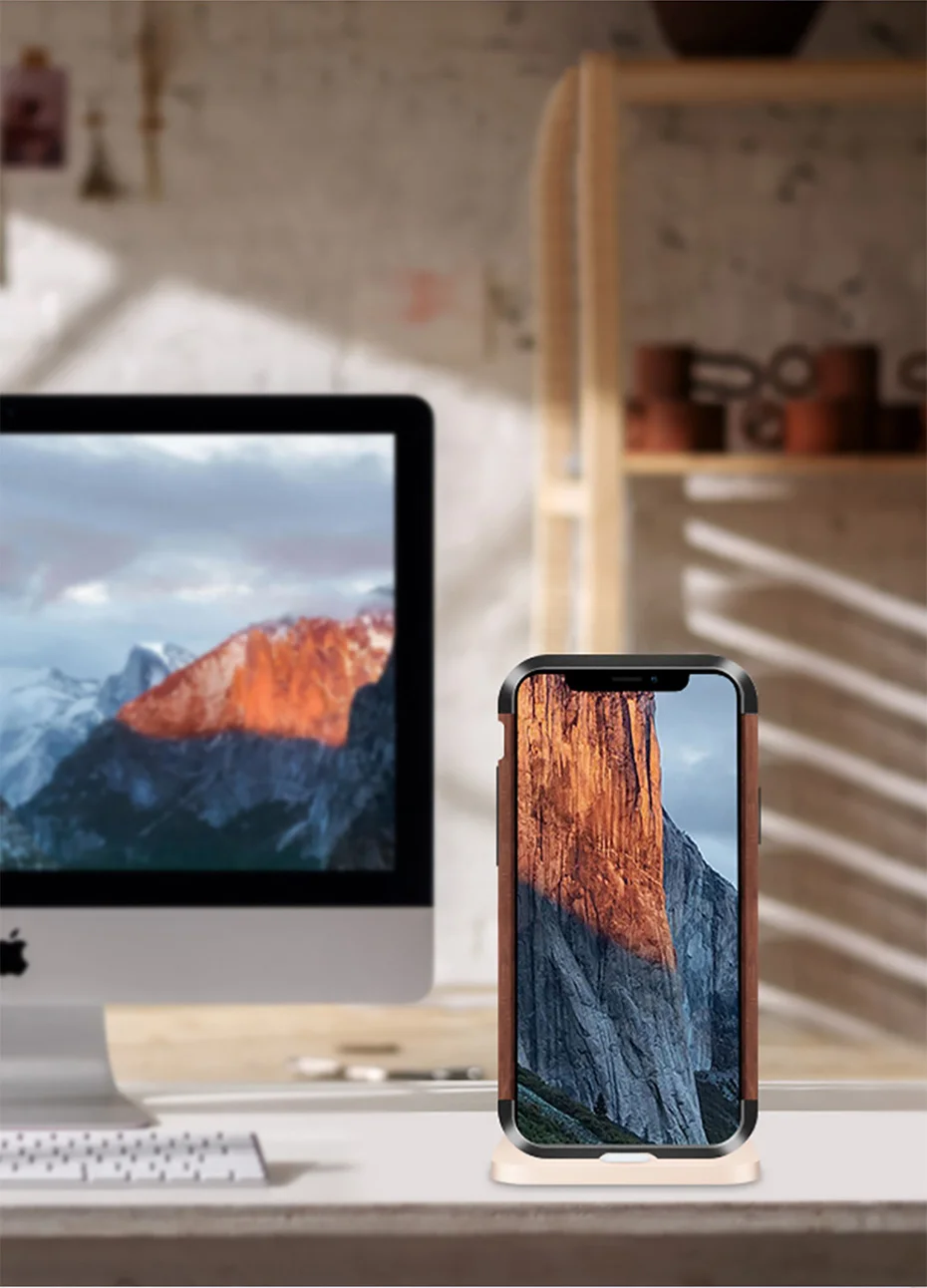 OATSBASF для iPhone 11 XR 11pro Железный деревянный каркас металлический защитный чехол для iPhone 11 pro max чехол простой индивидуальный металлический бампер