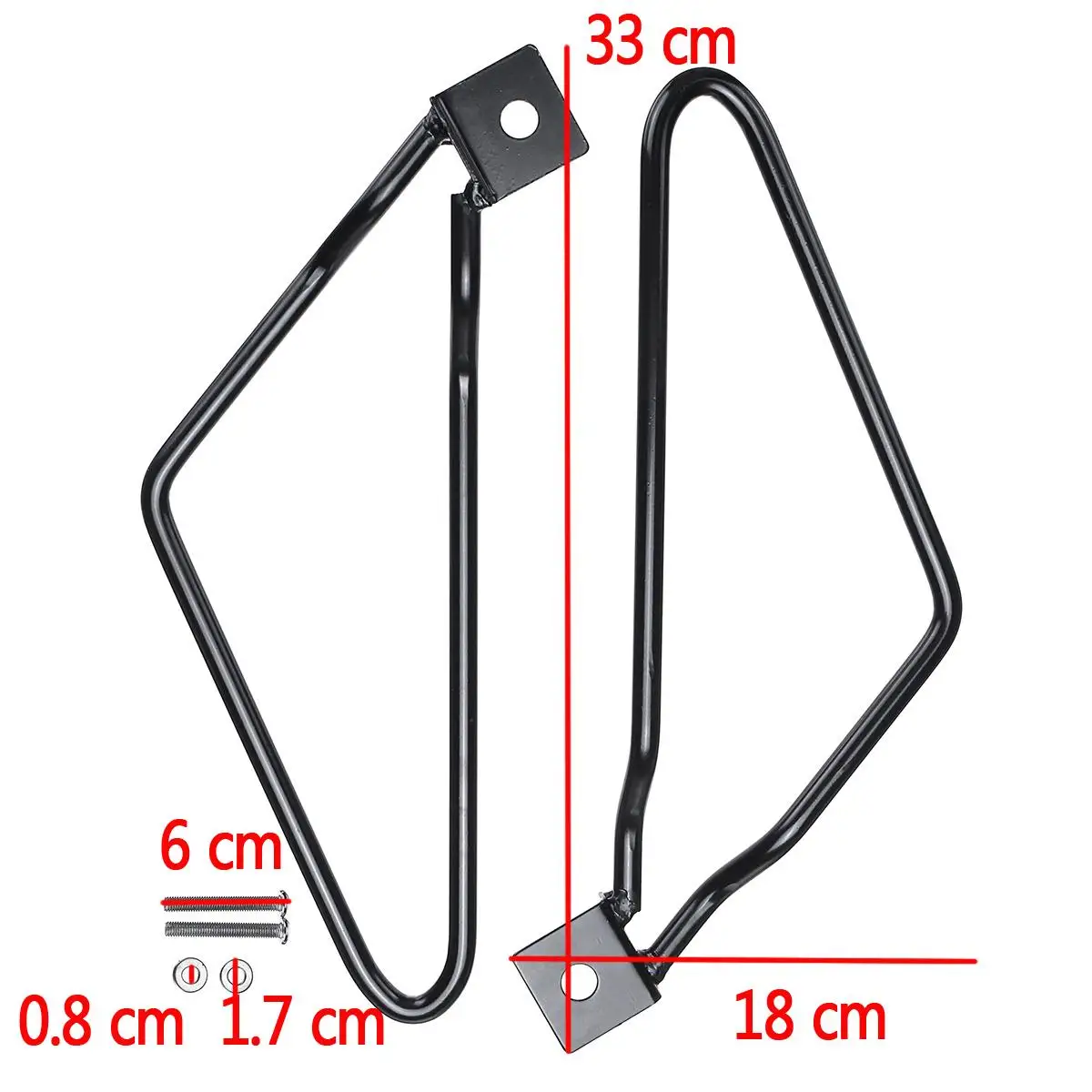 

Pair Motorcycle Saddlebags Support Bars Frame Saddle Bag Mounting Bracket universal For Davidson XL883