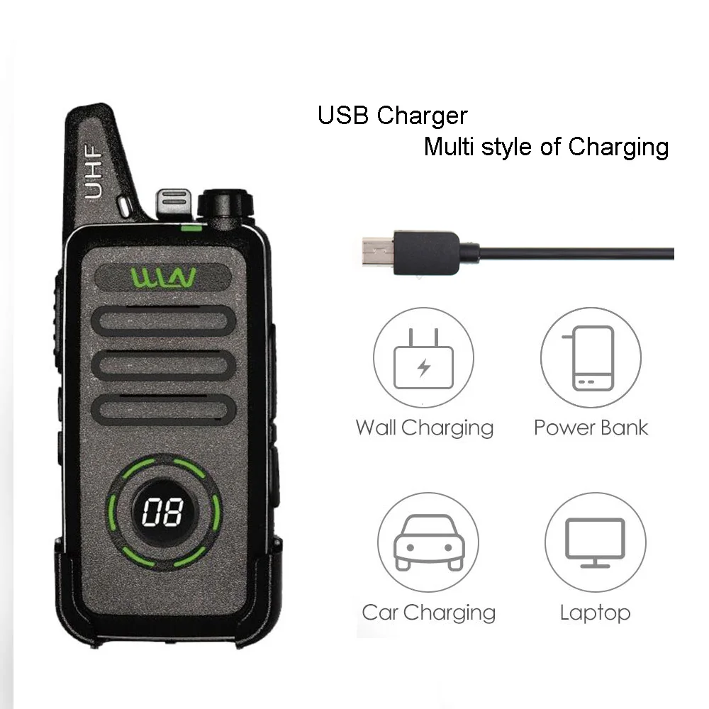 2 шт. WLN KD C1 Plus мини рация UHF 400 470 МГц с 16 каналов двухстороннее радио FM трансивер