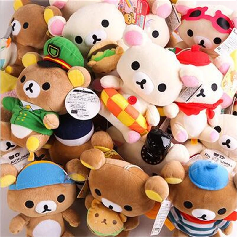 10 шт./лот смешанные стили Медведь Rilakkuma плюшевый игрушка