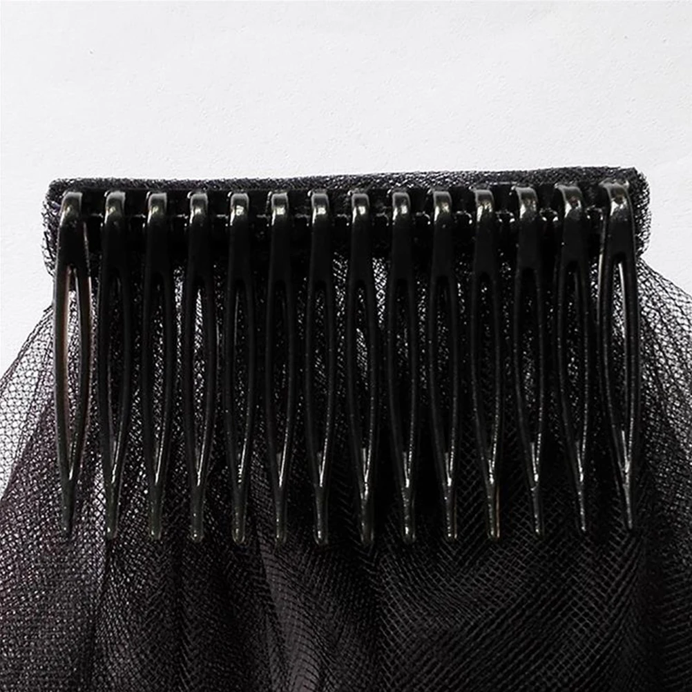 Черная свадебная вуаль с расческой кружевная кромка два слоя тюля фата вечерние