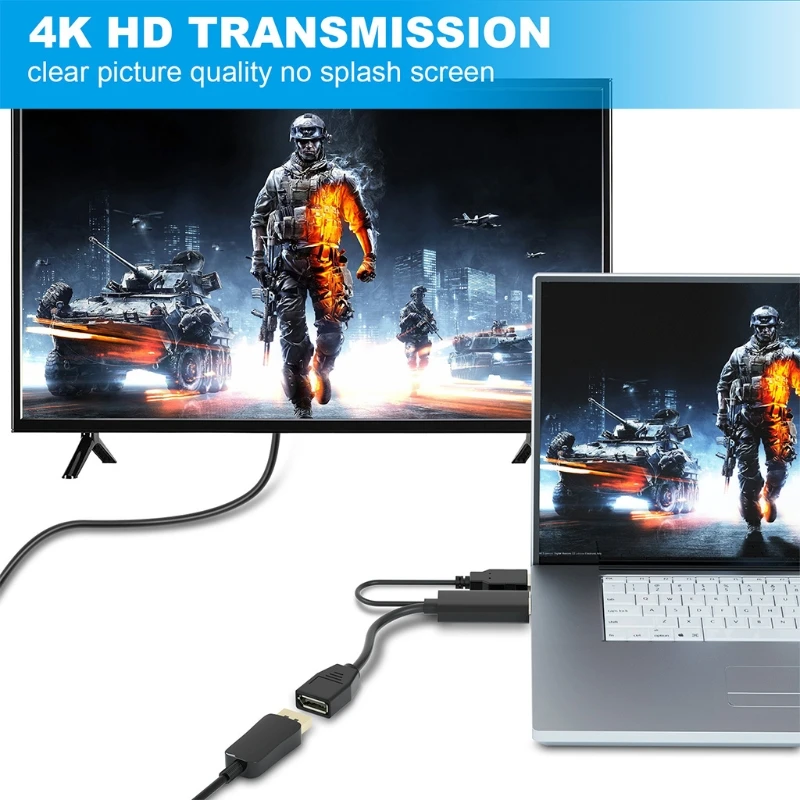 

to DP active USB power supply 4K USB Powered Male to DP Display Port