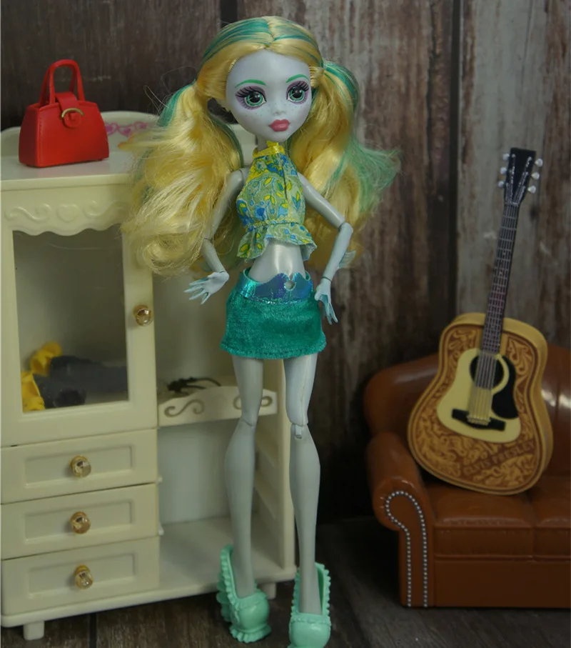 Новейший Модный повседневный комплект одежды для девочек «Monster High»; подарок для девочек - Цвет: only doll clothes C