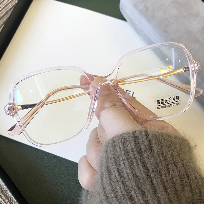 

TR90 Anti-blue Light Glasses For Women 2020 Fashion Vintage Square Frame Goose Computer Goggle Eyeglasses Female Alloy Shades