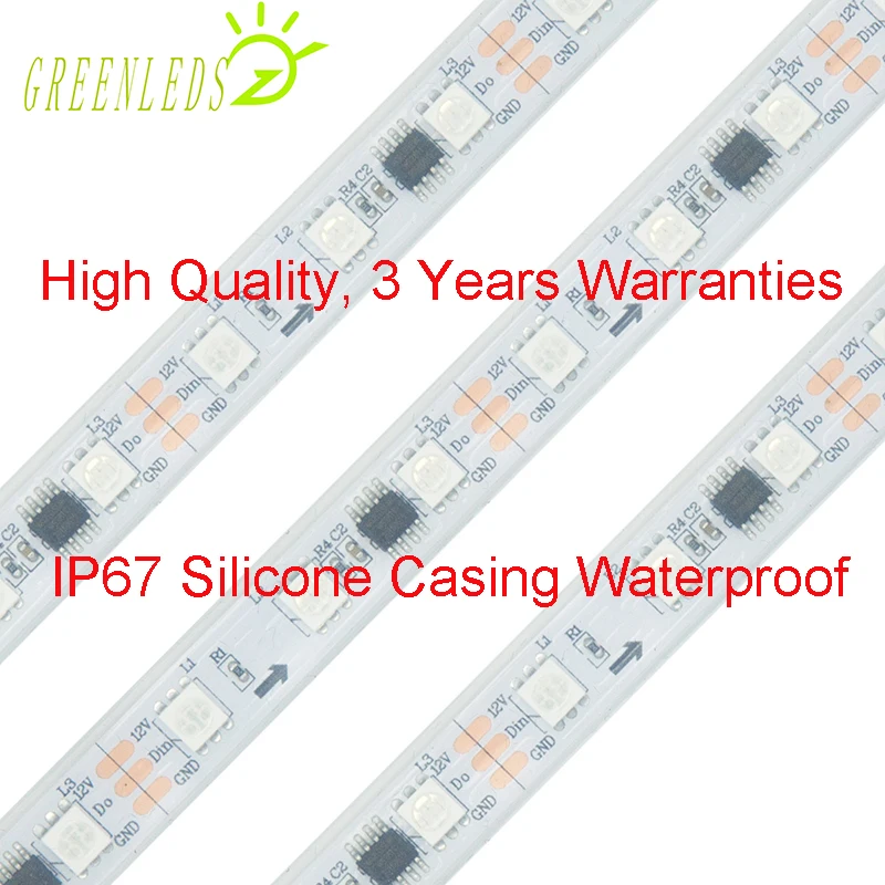 Светодиодные ленты IP20/67 60 светодисветодиодный на метр 2811IC красный зелёный синий