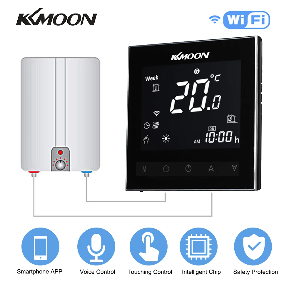 KKmoon цифровой термостат с нагревателем воды/газа Wi Fi Голосовое управление