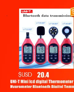UNI-T UT333 мини-измеритель температуры и влажности внутренний наружный гигрометр с индикацией перегрузки блок преобразования ЖК-дисплей с подсветкой