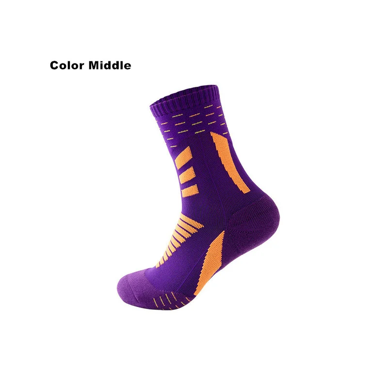 Спортивные полувысокие носки для бега хлопковые толстые махровые летние мужские