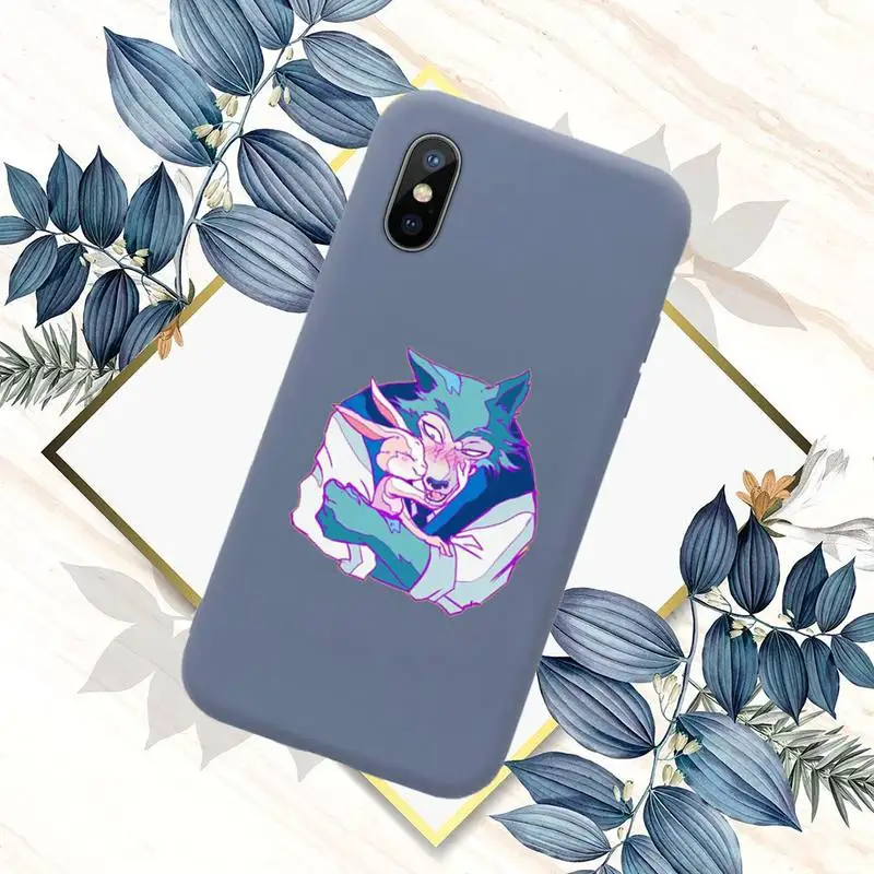 

Beastars Anime Cartoon Phone Case Candy Color for iPhone 11 12 mini pro XS MAX 8 7 6 6S Plus X SE 2020 XR