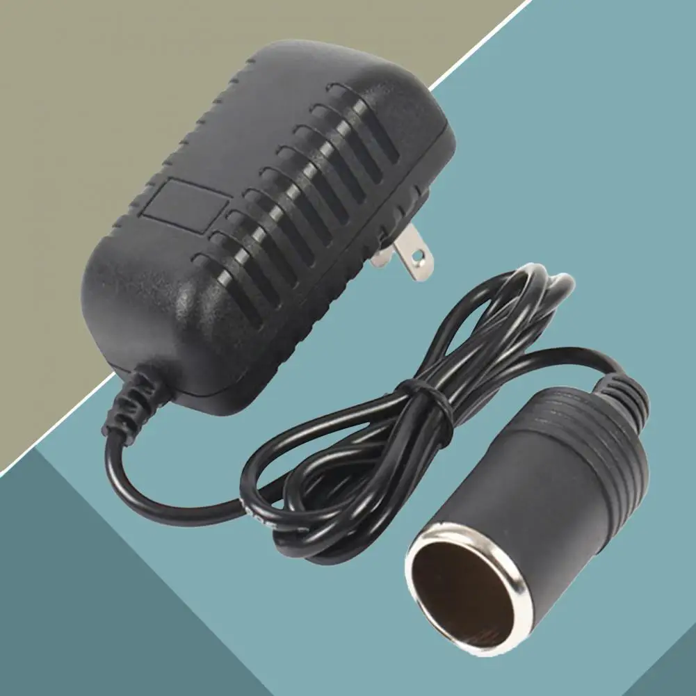 

Portable Home 220V to 12V Car Cigarette Lighter Socket Adapter Converter Cable