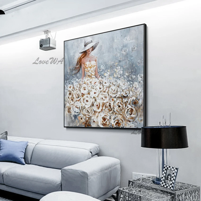 Ручная роспись сексуальная леди красивая девушка портрет картина маслом спальня