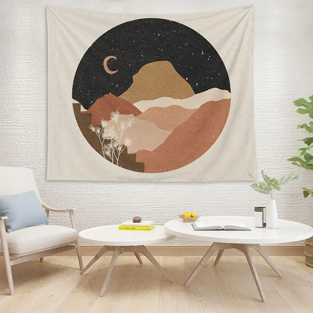 Психоделический гобелен с Луной цветочные настенные ковры спальни гобелены