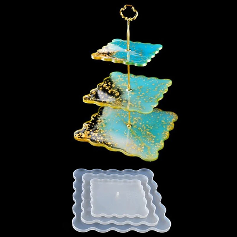 DIY большой лоток силиконовые формы милый дом жидкости художника для изготовления