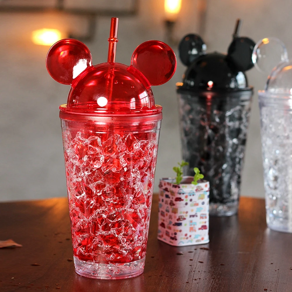 Мультфильм 450 мл молока смузи со льдом Кофе сока воды Пластик бутылки пить стакан