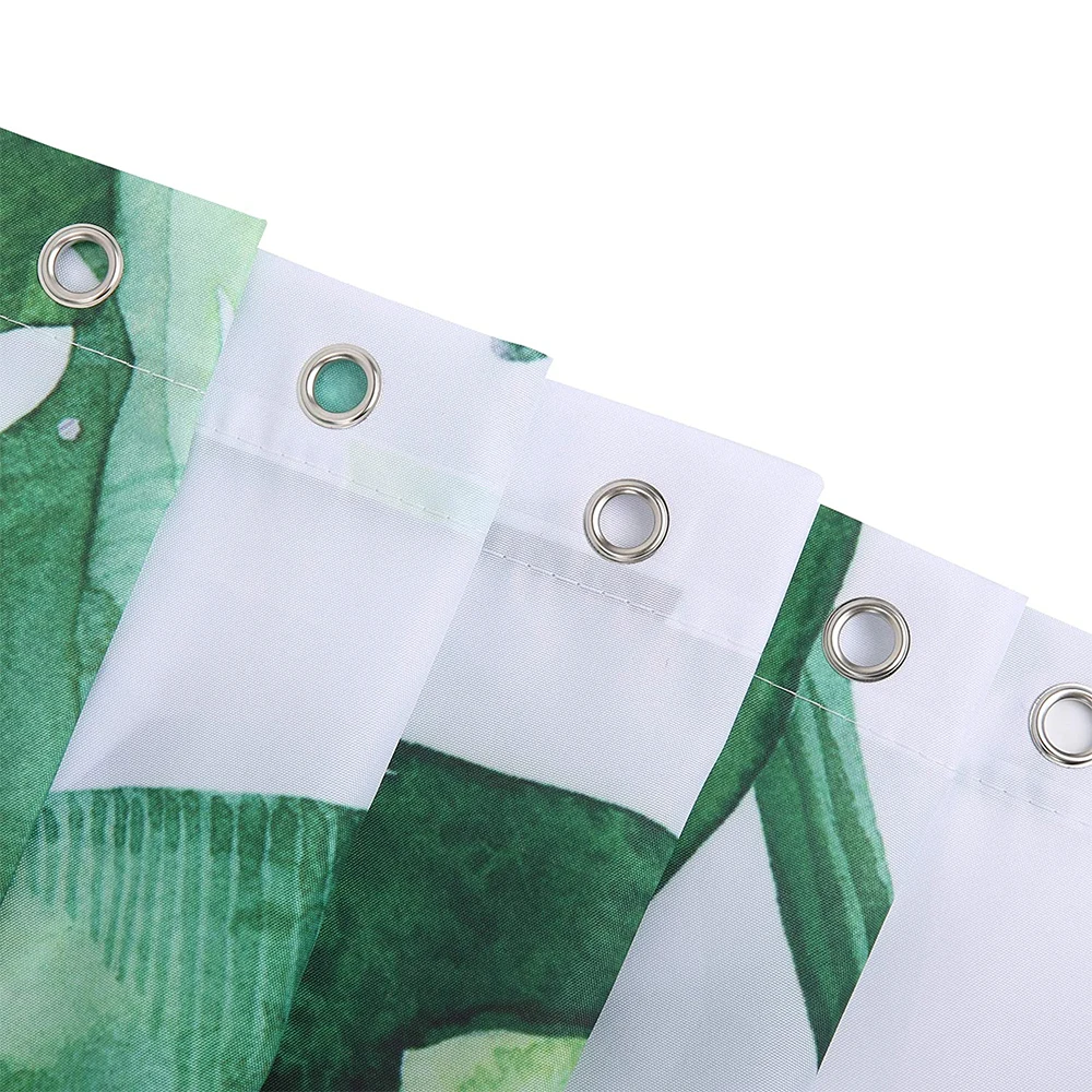 Занавеска для ванной с зелеными банановыми пальмовыми листьями