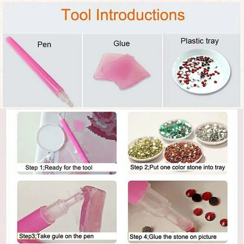 

LCOZX 5D DIY Handmade Full Drill Diamond Painting "Cottage view" Cross-stitch Kits Diamond Mosaic Embroidery Home Decor