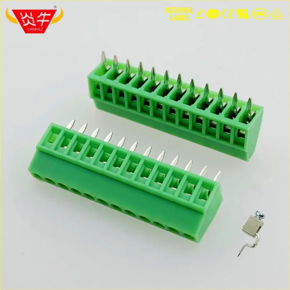 128-2.54-12P KF308 2,54 мм 2PIN PCB Универсальный винтовой клеммный блок DG308 KF128-2.54-2P MPT 0,5/2-2,54-1725656 PHOENIX CONTACT YANNIU - Цвет: 128-2.54-12P
