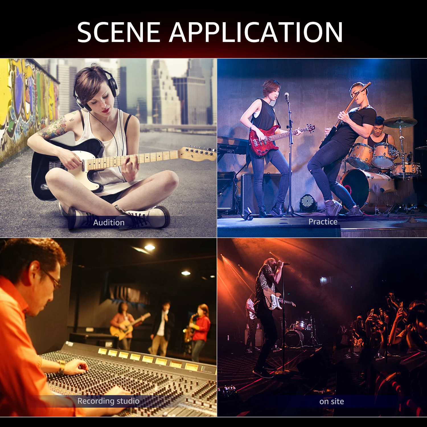 

ammoon CUBE SUGAR Combined Effects Pedal 5 Analog Effects(Boost/Overdive/Distortion/Chorus)guitar pedal guitar accessories