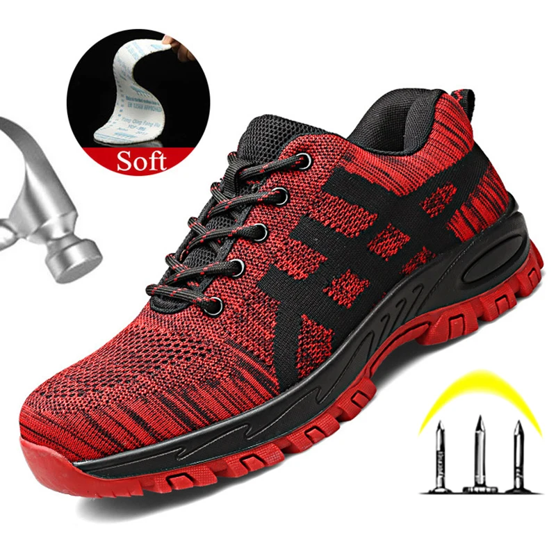 Yuxiang защитная Рабочая обувь ботинки для мужчин дышащая со стальным носком защита