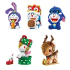 1058 шт. + Рождественский Единорог микро строительные блоки Doraemon Cos Стич 3D модель мини-кирпичи фигурка сборная игрушка для детей Подарки