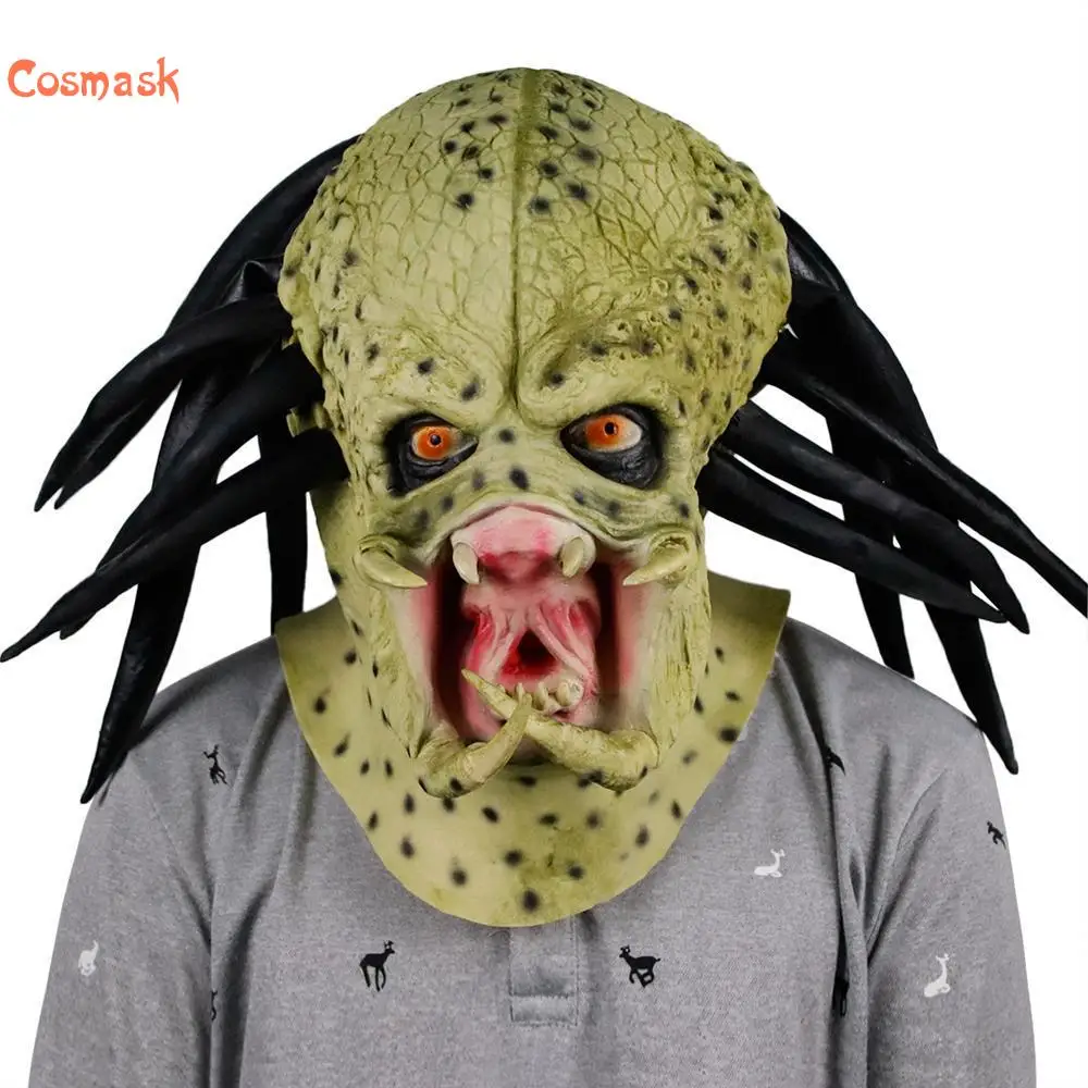 Cosmask маска хищника маскарадный костюм ужасов для Хэллоуина вечеринки страшная