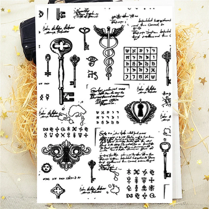 

20 шт., прозрачные силиконовые штампы 11*16 см