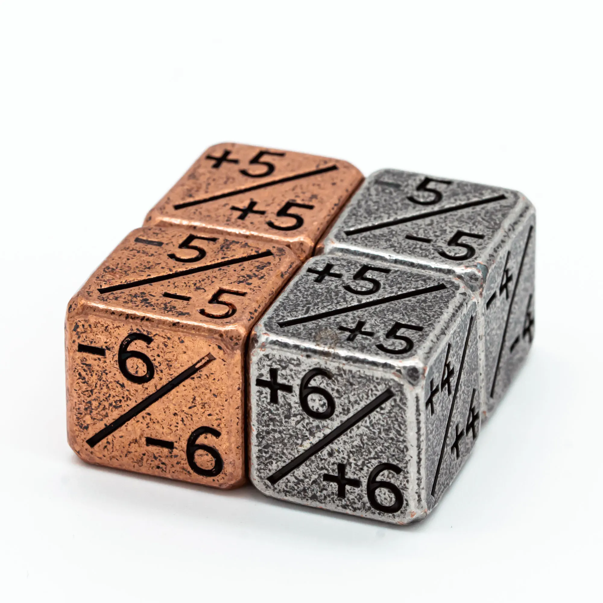 2 Pcs Metal Dice Counters 15MM include 1Pc Positive +1/+1 and 1 Pc-Negative -1/-1 D6 For Magic The Gathering CCG MTG | Спорт и