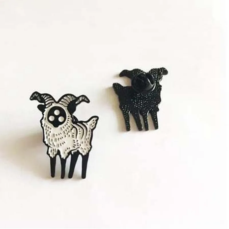 1 шт. эмалированная булавка абстрактная три глаза брошь с овцой пряжкой для сумки