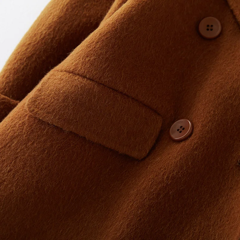 Новинка 2020 модное шерстяное пальто альпака Chunshai двустороннее Свободное