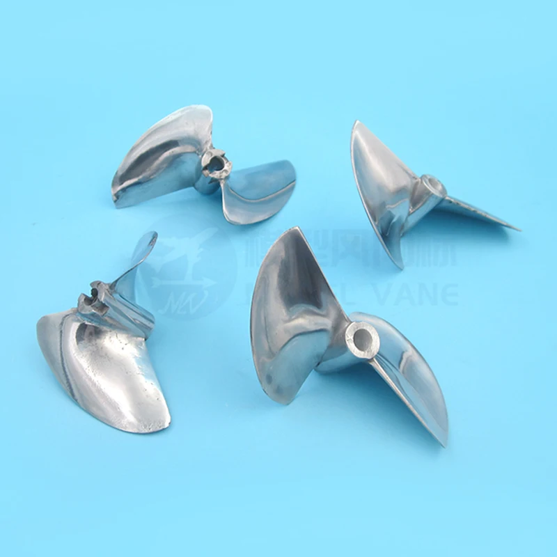 H&eacute;lice de dos cuchillas 678 P1.6, aleaci&oacute;n de aluminio D78mm, h&eacute;lices de 5mm 6,35mm, accesorios de agujero/paleta para barcos de gasolina RC, 1 unidad-2