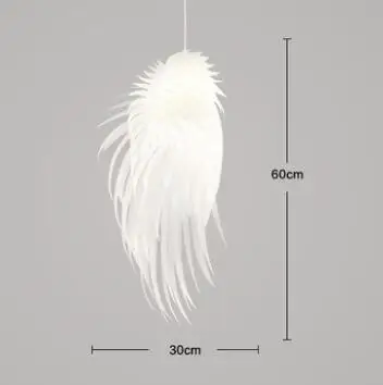 

Modern creative feather chandelier Hotel restaurant sitting room bedroom decoration engineering angel wings of droplight