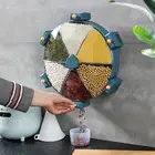 8.5L большой поворот контейнеры для хранения зерна сухой Еда риса Диспенсер держатель Пластик разделены клетки настенный Кухня Органайзер