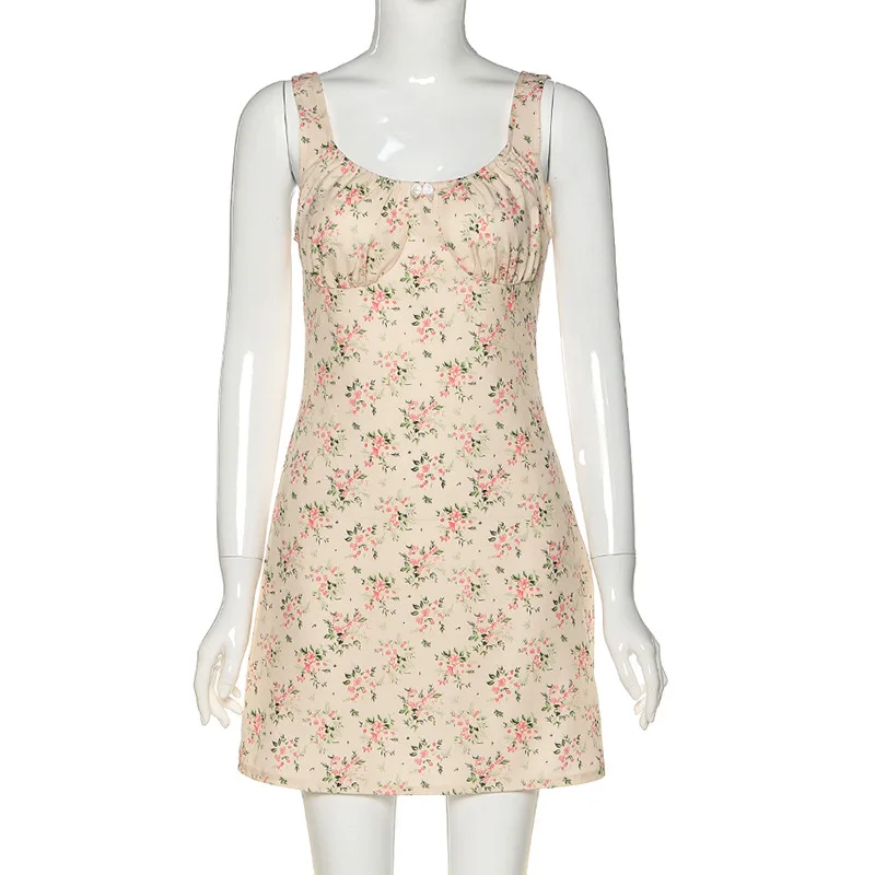 

Dress Women Summer Leisure Streetwear Boho Mini Dress Women Slim Soft Simple Printing Bodycon Mini Dresses 2020 Ladies Casual
