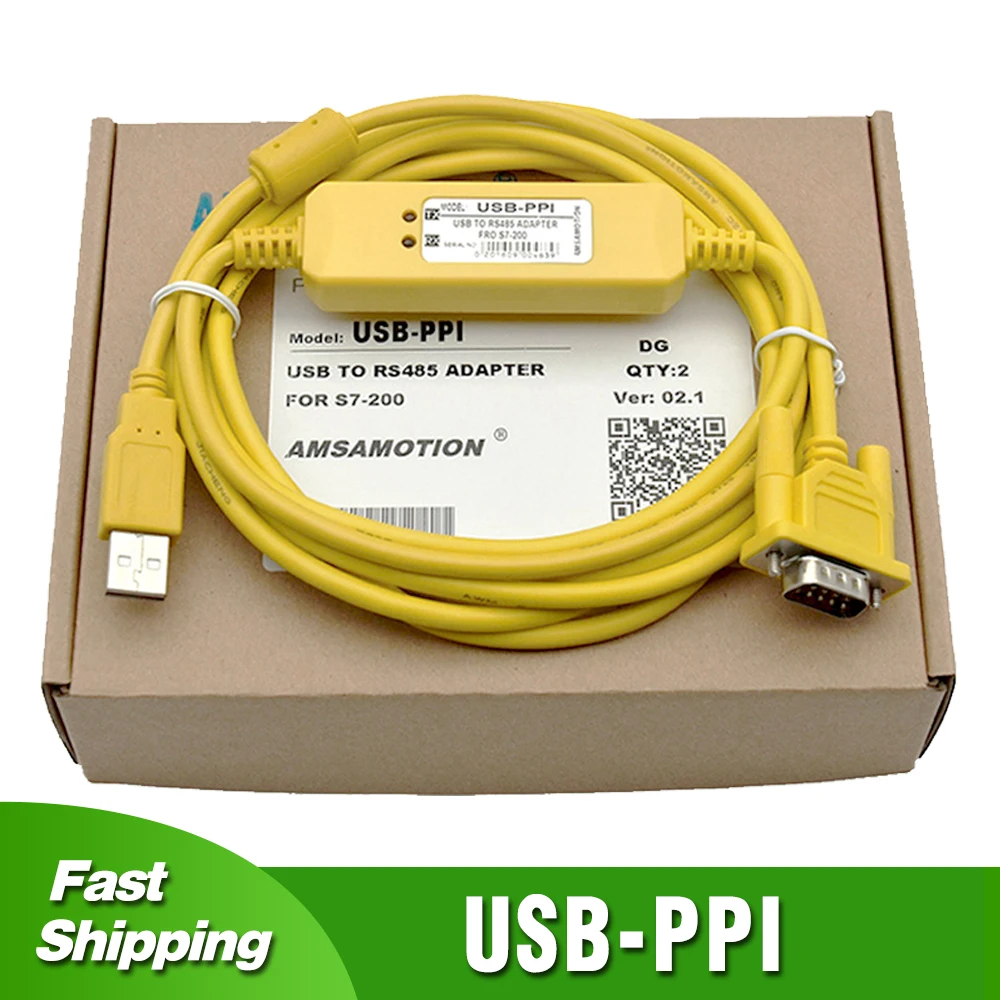 Кабель программирования USB в RS485 адаптер PPI|Кабели передачи данных| |