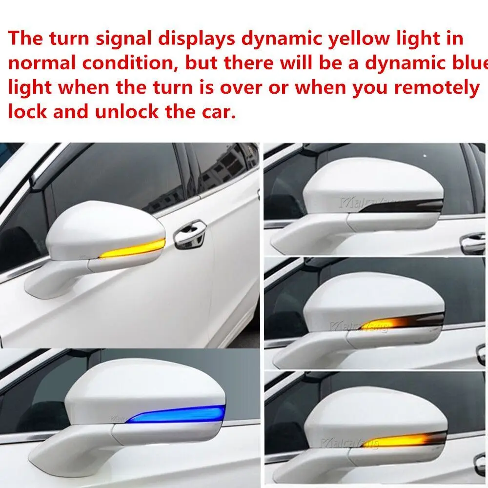 

For Ford Fusion 2014-2018 Mondeo 4th LED Dynamic Turn Signal Light Rearview Mirror Indicator Flasher Blinker Repeater Lamp