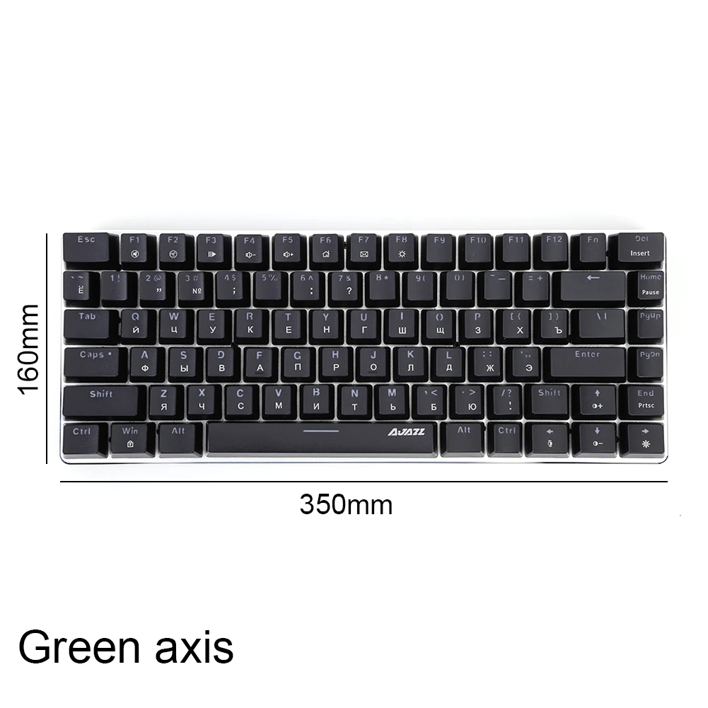 

AJAZZ AK33 82 Keys Gaming Keyboard Wired Mechanical Keyboard Layout Blue / Red Switch Conflict-free Backlit