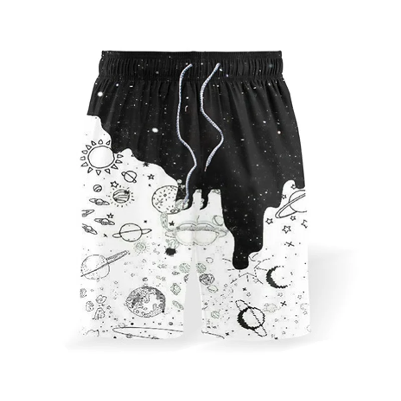 

Milk Cup Starry Sky Printing Men Sets Casual Short Sleeve Set 2021 Summer New Trend T-Shirt and Shorts Two Piece Suit Male 5XL
