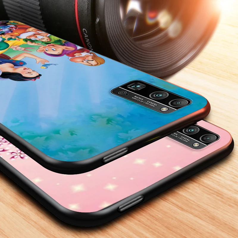 

Disney Princess Beauty for Huawei Honor V30 20 Pro X10 9S 9A 9C 9X 8X 10 9 Lite 8 7 Pro Silicone Soft Black Phone Case