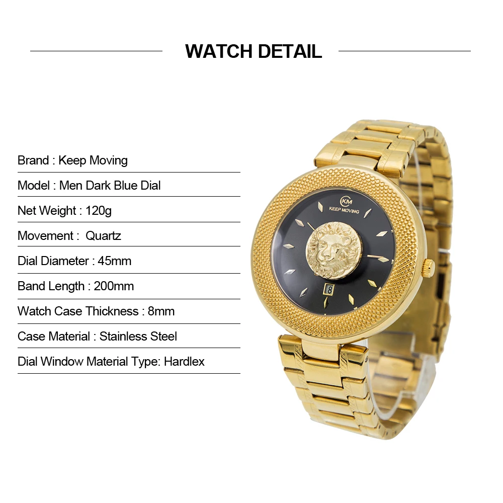 Men Black Dial Женские кварцевые часы для мужчин часы для любимых с Львом Роскошные модные повседневные женские мужские и женские наручные часы из нержавеющей стали - Цвет: Men Black Dial