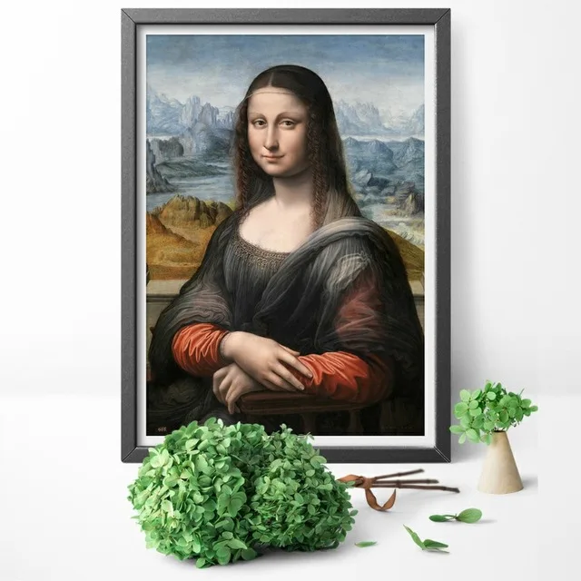 Напечатанная Картина на холсте забавное настенное искусство Мона Лиза курительный плакат с самокруткой оформление дома модульный скандинавский модульный рисунок гостиная
