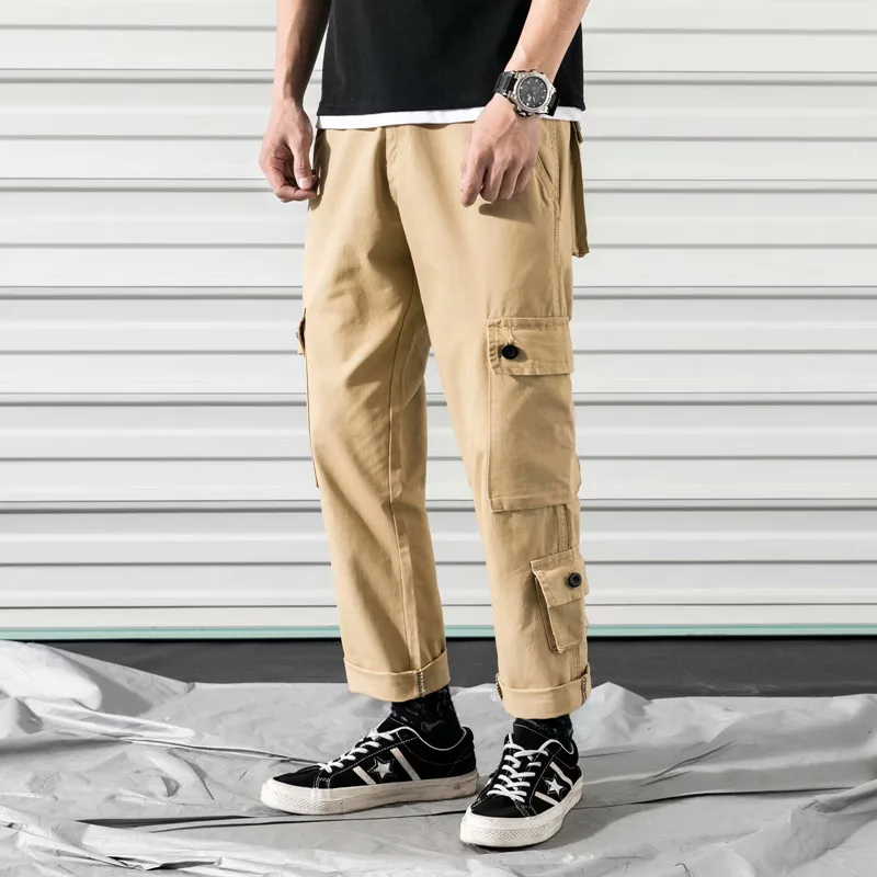 

2020 New Joggers Cargo Pants Men Workwear Casual Trousers Multi-Pocket Sweatpants Streetwear Straight Sports Plus Size 3XL