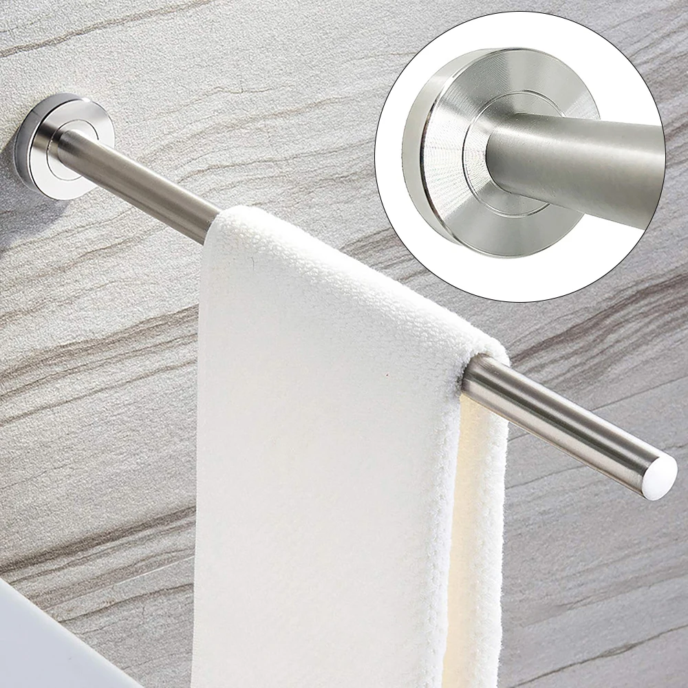 

40cm Stainless Steel Towel Holder Kitchen Bathroom Towel Holder For Towels Bar Rail Hanger Towel Rack Wall Mounted Towel Hanger