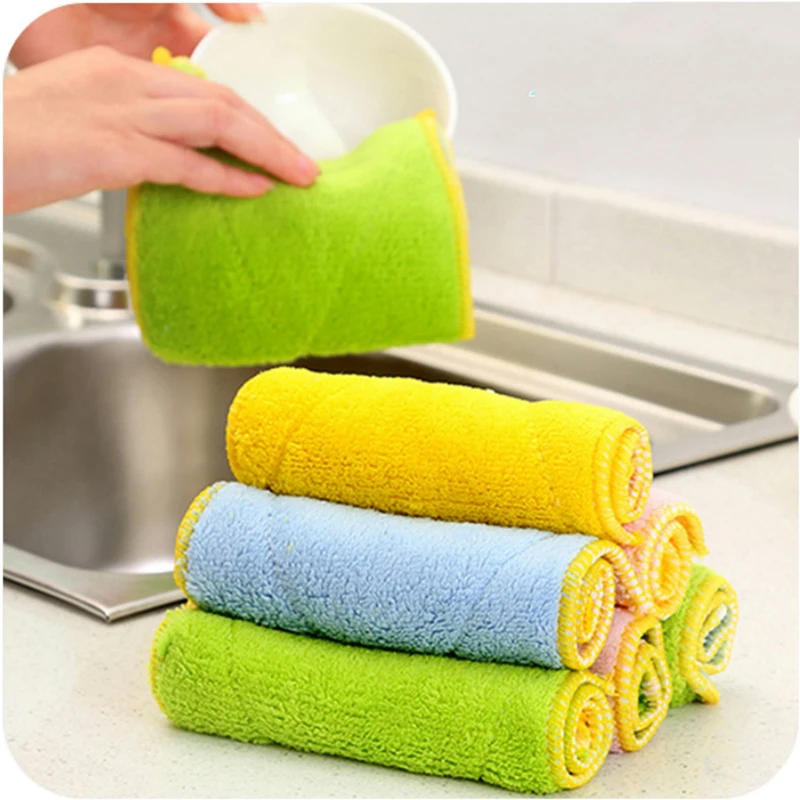 

Durable And Practical Cleaning Towel No-stick Oil Double-sided Cleaning Cloth Home Washing Dish Kitchen Cleaning Towel