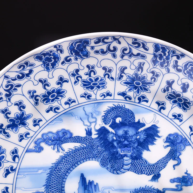 Цзиндэчжэнь керамика сине-белая фарфоровая подвесная тарелка украшение в