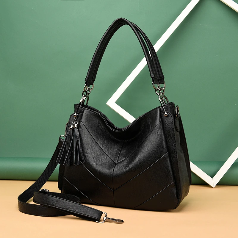

Capacity Pu Large Leather Women Handbags High Quality Fashion Ladies Shoulder Crossbody Bag Casual Female Tote Messenger Bags