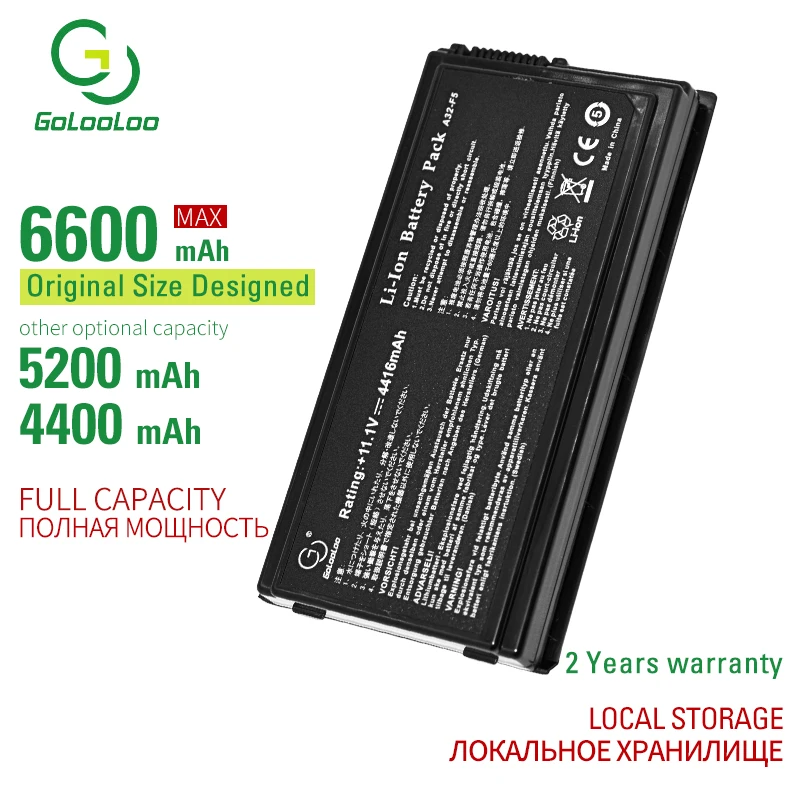 5200 мАч 11 1 V Новый аккумулятор для ноутбука Asus A32-F5 X50V X50VL X59 X59Sr F5 F5V F5RI F5SL F5Sr X50R X50RL X50SL