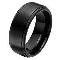 eamti 8mm ceramic ring men wedding band engagement rings men jewelry bague ceramique maleanel masculino black rings for women