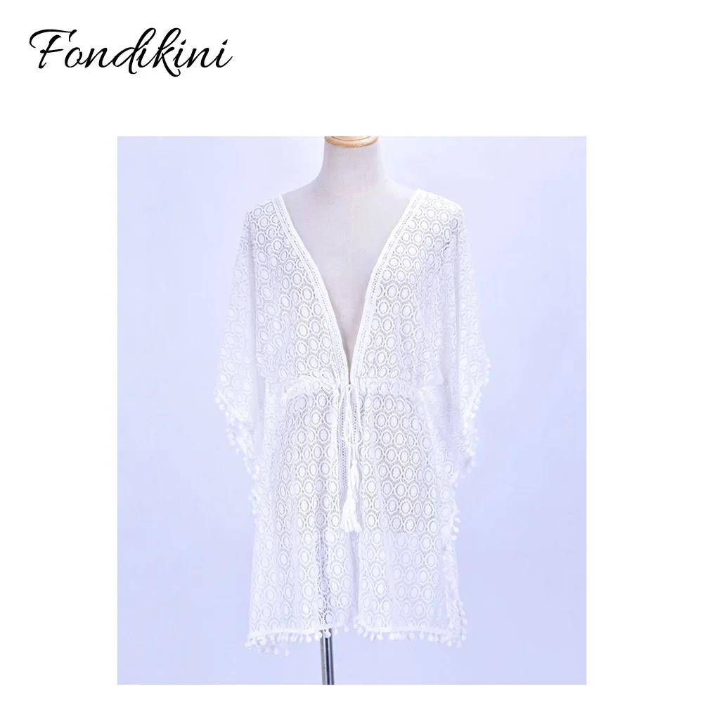 Бикини с кисточками туника Пляжное бикини полое для купания saida de praia плавания